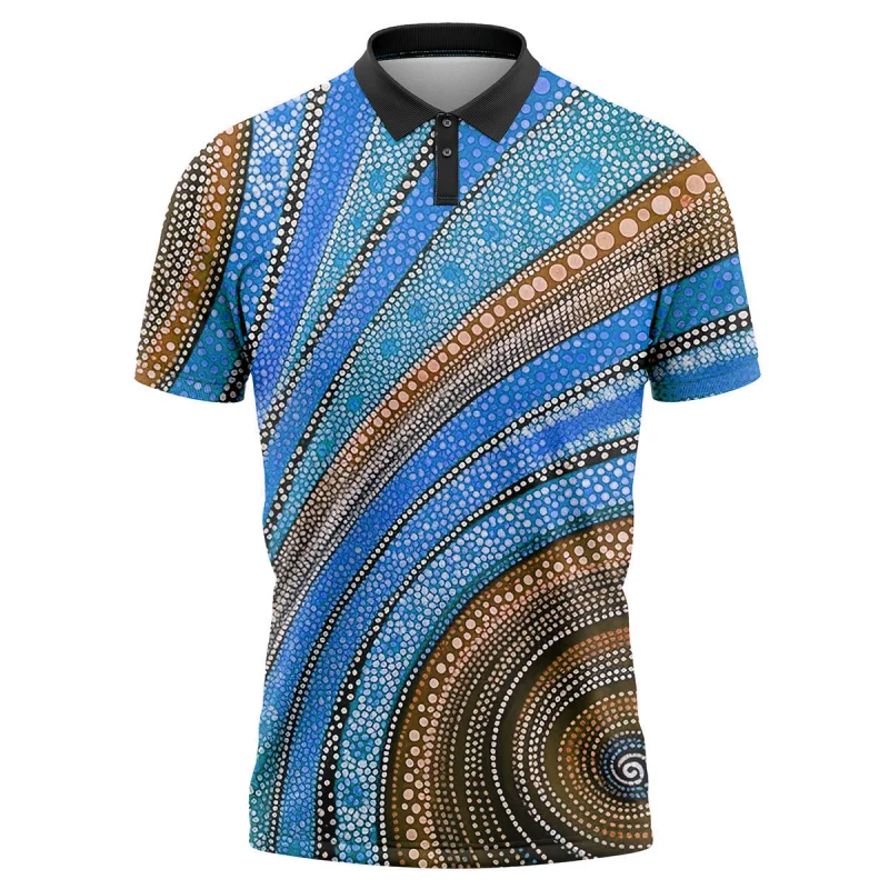 H55b52bd8e1ae4b2faf6dccae0fc259c7t.webp Wholesale Customized Design Aborigines Polo Shirts Quick Dry Breathable Sublimation Ful... - Image 1